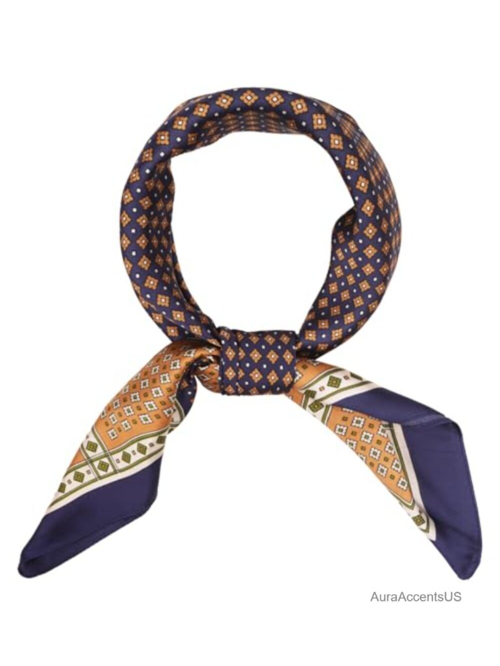 Satin Square Scarf for Women - Lightweight , Wrap Bandana, Head Scarf, Neck